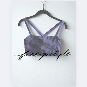 M/L | FP Movement Indigo Striped Strappy Back Sports Bra NWOT